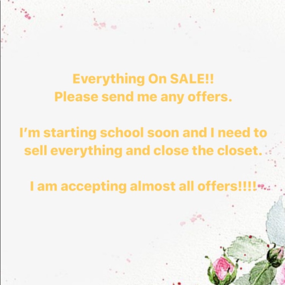 I NEED TO SELL EVERYTHING BEFORE FEBRUARY!